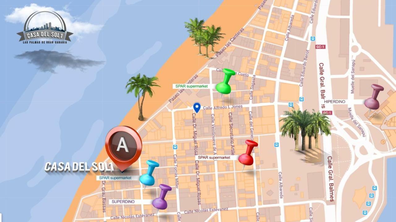 Апартаменти Casa Del Sol 1 Лас-Пальмас-де-Гран-Канарія Екстер'єр фото